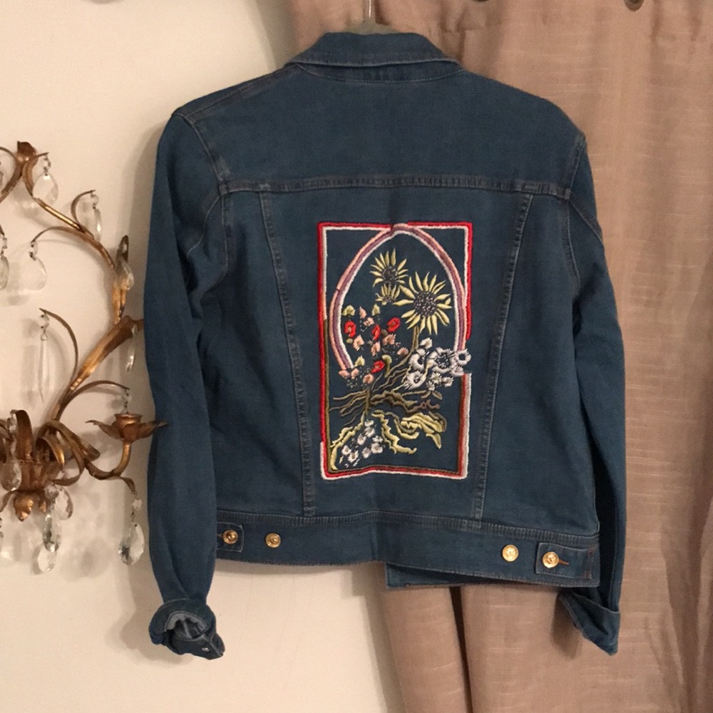 Embroidered Blue Jean Jacket